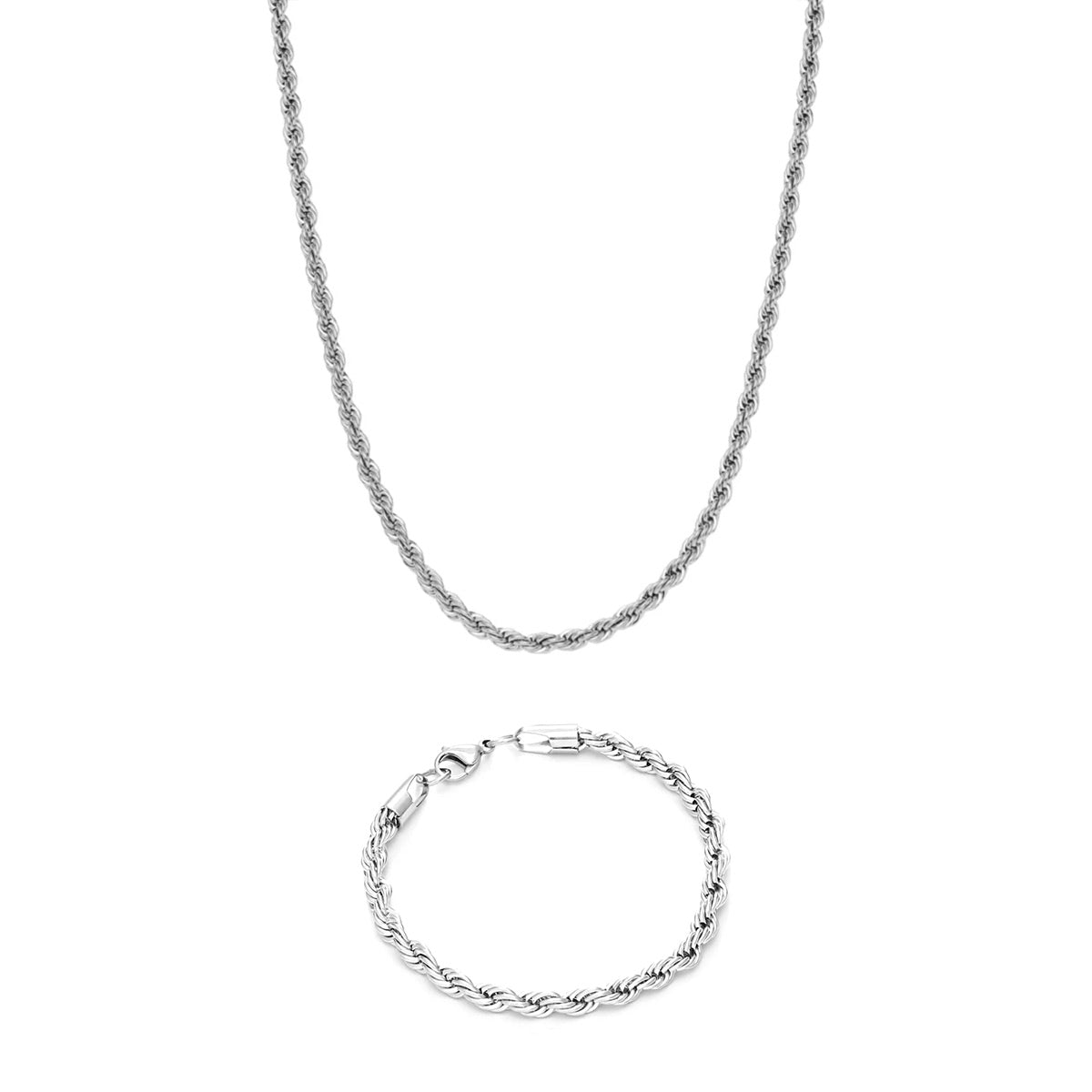 Cubic Chain & Bracelet Set