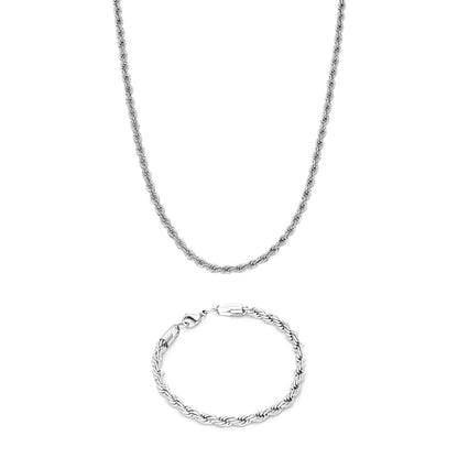 Cubic Chain & Bracelet Set
