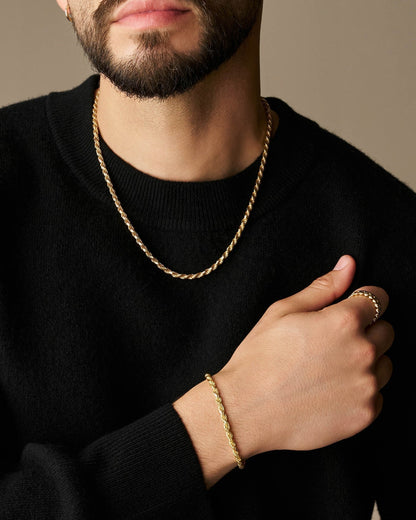 Cubic Chain & Bracelet Set