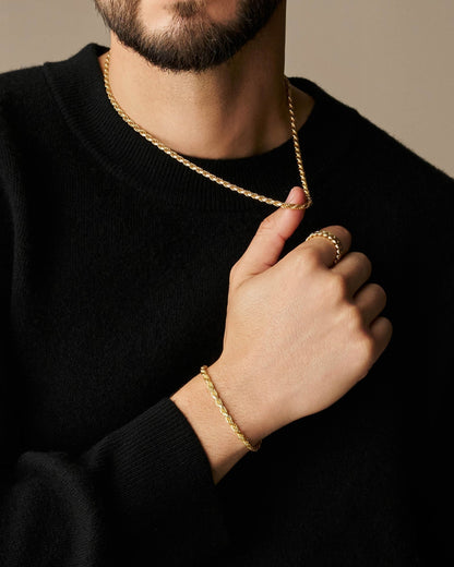 Cubic Chain & Bracelet Set