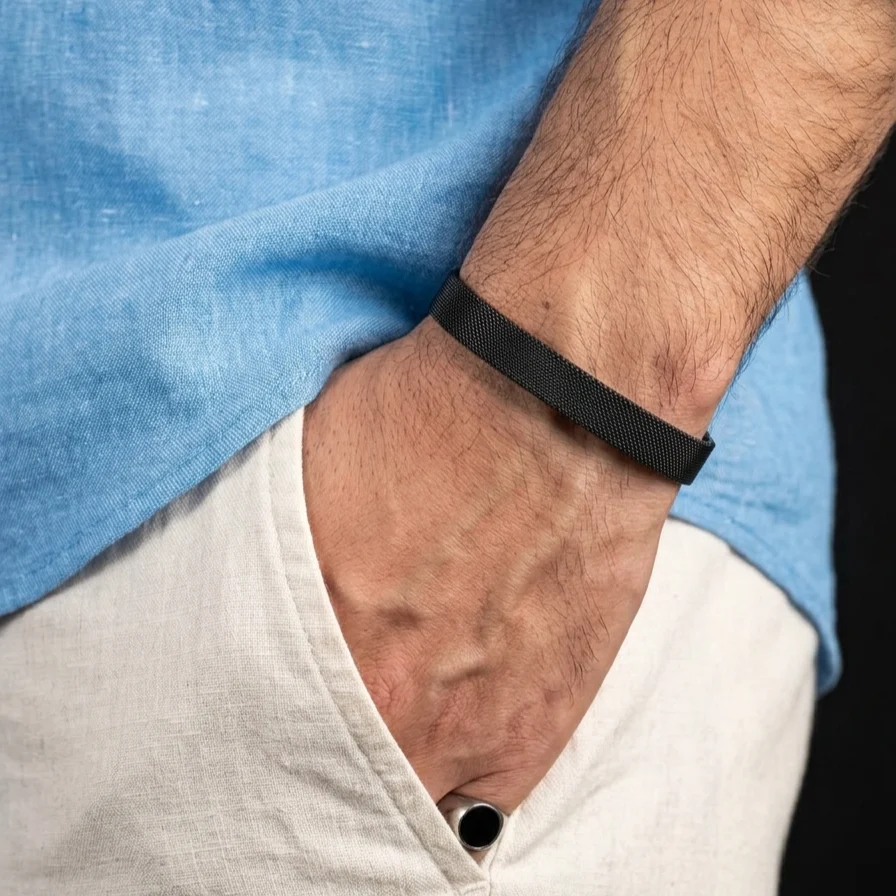 Men’s Stainless Steel Stylish Kara Bracelet