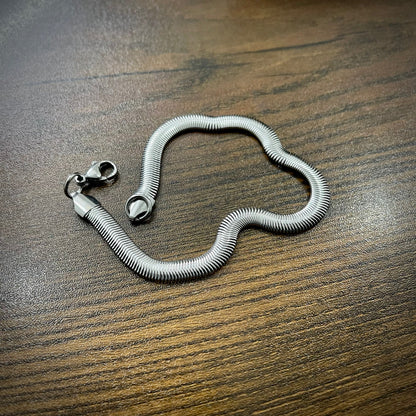 Silver Snake Chain Bracelet For Men/Women
