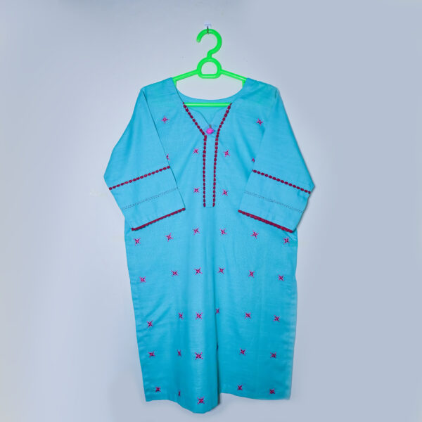 Sky Blue Embroidered Kurta